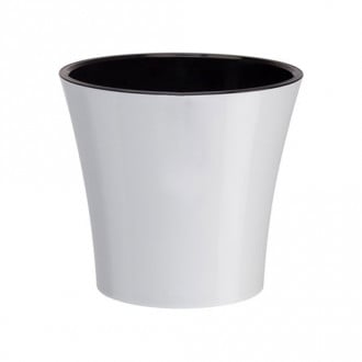 Горшок для цветов Арте с системой автополива и контролем уровня воды Белый-черный 2 л изображение 15