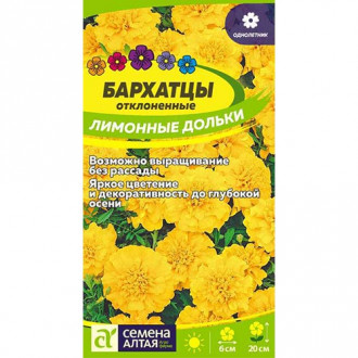 Бархатцы Лимонные дольки, семена изображение 9