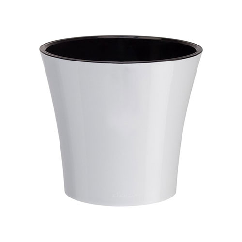 Горшок для цветов Арте с системой автополива и контролем уровня воды Белый-черный 2 л изображение 1 артикул 85300