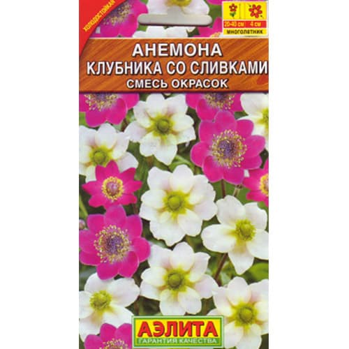 Анемона Клубника со сливками, смесь окрасок Аэлита артикул фото 1 Анемона Клубника со сливками, смесь окрасок Аэлита изображение 1 артикул 98821