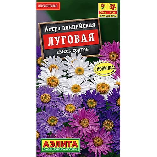 Астра альпийская Луговая, смесь окрасок Аэлита артикул фото 1 Астра альпийская Луговая, смесь окрасок Аэлита изображение 1 артикул 98823