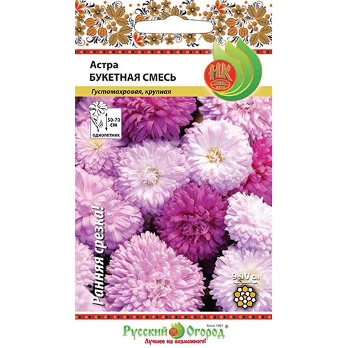 Астра Букетная, смесь окрасок артикул фото 1 Астра Букетная, смесь окрасок изображение 1 артикул 92421