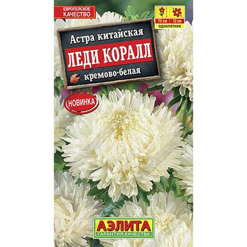 Астра китайская Леди Коралл кремово-белая Аэлита изображение 1 артикул 98831