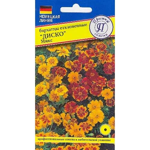 Бархатцы отклоненные Диско, смесь окрасок Престиж изображение 1 артикул 65809