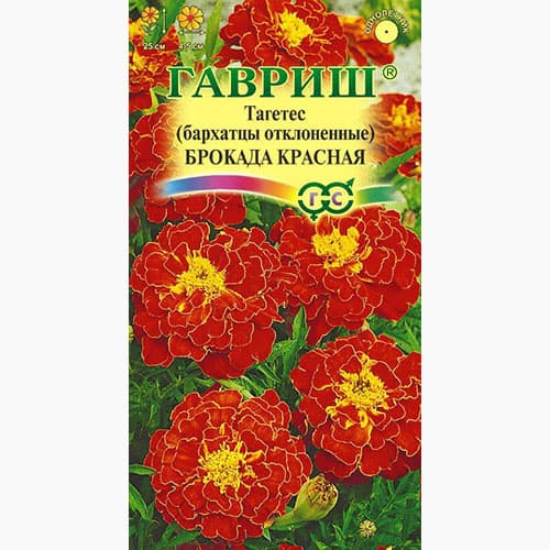 Бархатцы отклоненные (тагетес) Брокада красная Гавриш изображение 1 артикул 97600