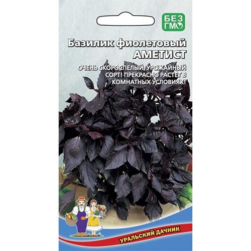 Базилик Аметист фиолетовый, семена артикул фото 1 Базилик Аметист фиолетовый, семена изображение 1 артикул 94449