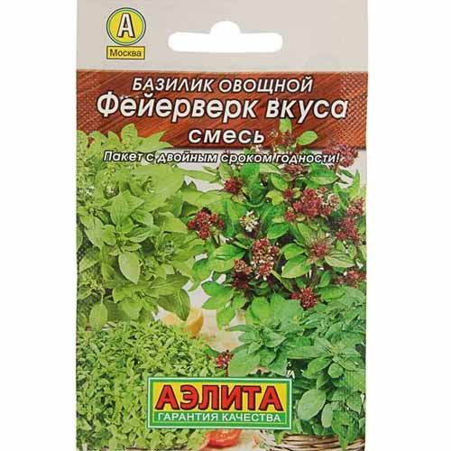 Базилик Фейерверк вкуса, смесь сортов Аэлита изображение 1 артикул 40019