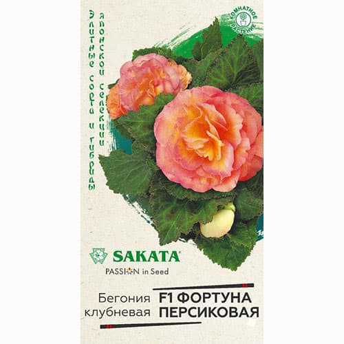 Бегония клубневая Фортуна персиковая F1 Гавриш изображение 1 артикул 71141