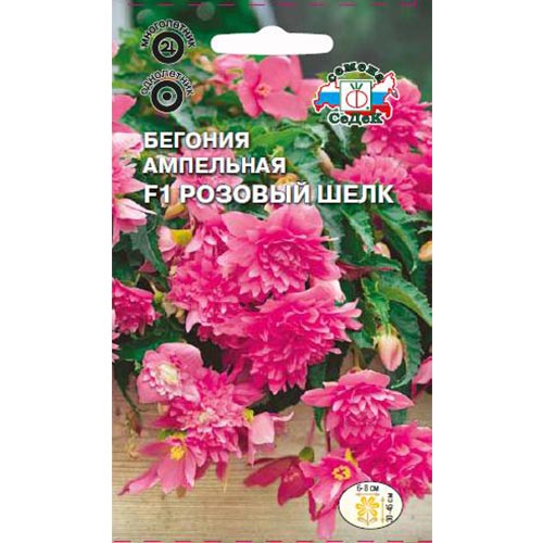 Бегония Розовый шелк F1, семена изображение 1 артикул 93677
