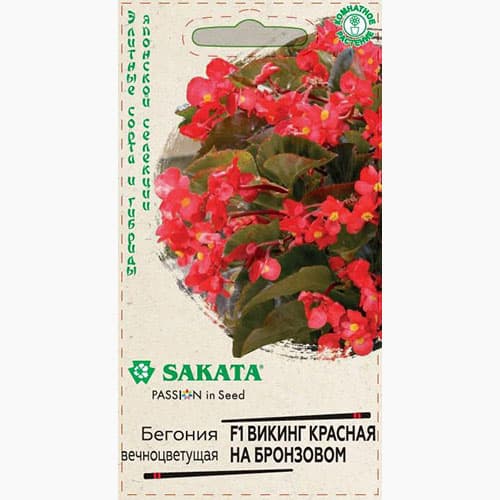 Бегония Викинг красная на бронзовом F1 Гавриш изображение 1 артикул 97617