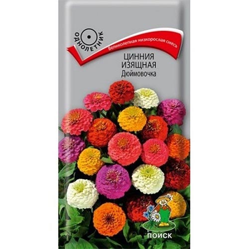 Цинния Дюймовочка, семена изображение 1 артикул 93153