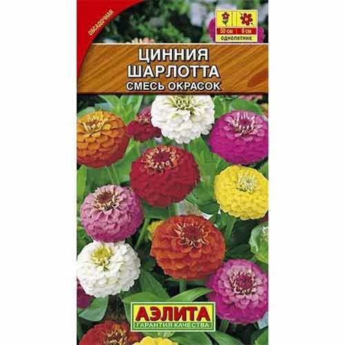 Цинния изящная Шарлотта, смесь окрасок Аэлита изображение 1 артикул 99194