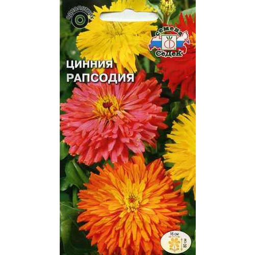 Цинния Рапсодия, смесь окрасок изображение 1 артикул 94008