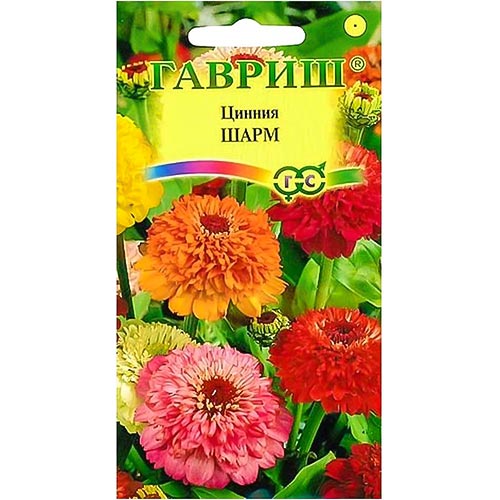 Цинния Шарм, смесь окрасок изображение 1 артикул 92275