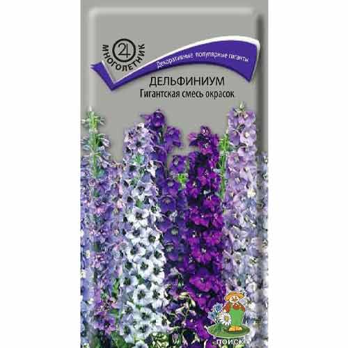 Дельфиниум Гигантская смесь, смесь окрасок Поиск изображение 1 артикул 97878