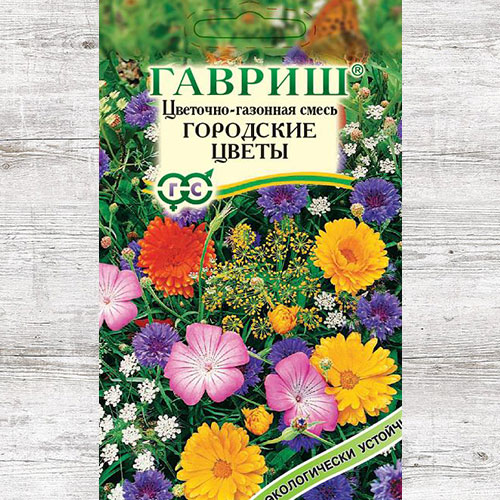 Газон цветочный Городские цветы, смесь окрасок Гавриш изображение 1 артикул 71162