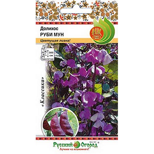 Гиацинтовые бобы (долихос) Руби мун, семена изображение 1 артикул 92497