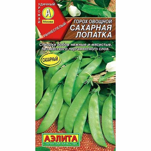 Горох овощной Сахарная лопатка Аэлита артикул фото 1 Горох овощной Сахарная лопатка Аэлита изображение 1 артикул 40030
