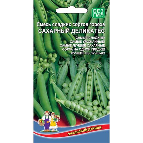 Горох Сахарный деликатес, смесь сортов Уральский дачник изображение 1 артикул 74154