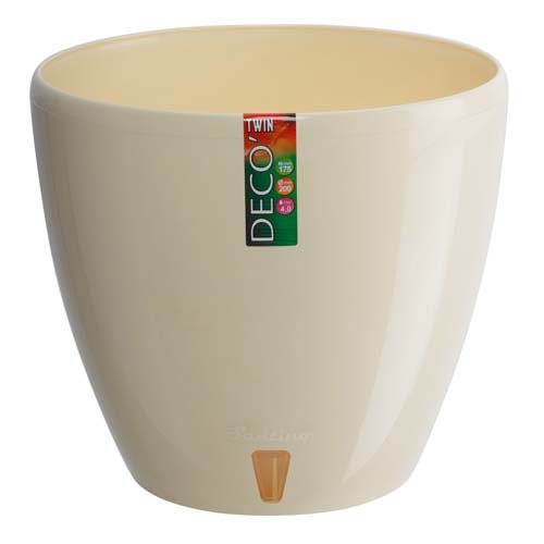 Горшок для цветов Деко Твин с системой базового автополива Крем 2,5 л артикул фото 1 Горшок для цветов Деко Твин с системой базового автополива Крем 2,5 л изображение 1 артикул 85290