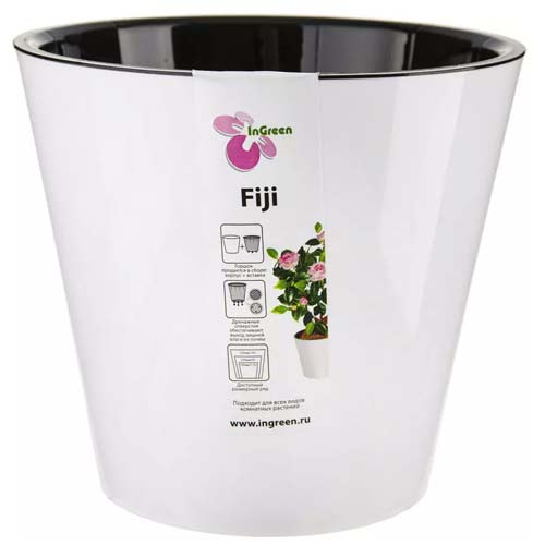 Горшок для цветов Фиджи Белый 1,6 л артикул фото 1 Горшок для цветов Фиджи Белый 1,6 л изображение 1 артикул 83354