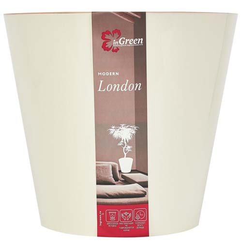 Горшок для цветов London Сливочный 3,3 л артикул фото 1 Горшок для цветов London Сливочный 3,3 л изображение 1 артикул 85238