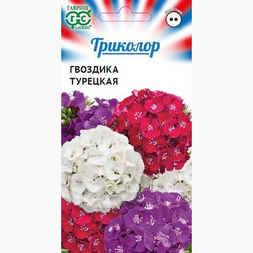 Гвоздика (турецкая) бородатая Триколор Гавриш изображение 1 артикул 97654