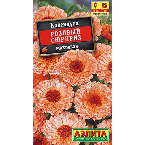 Календула махровая Розовый сюрприз Аэлита изображение 1 артикул 98956