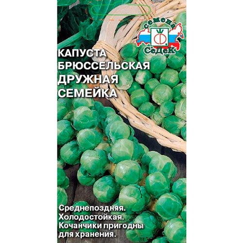 Капуста брюссельская Дружная семейка, семена изображение 1 артикул 93367