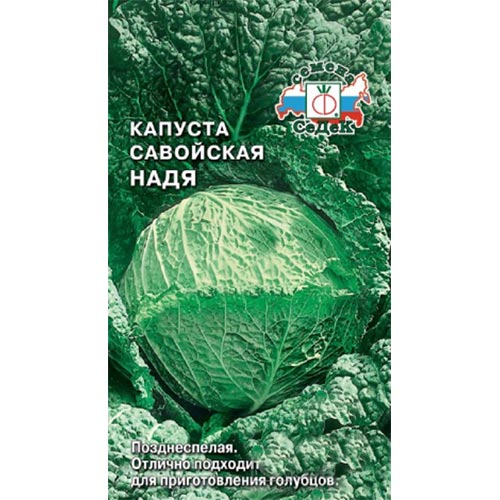 Капуста савойская Надя, семена артикул фото 1 Капуста савойская Надя, семена изображение 1 артикул 93390