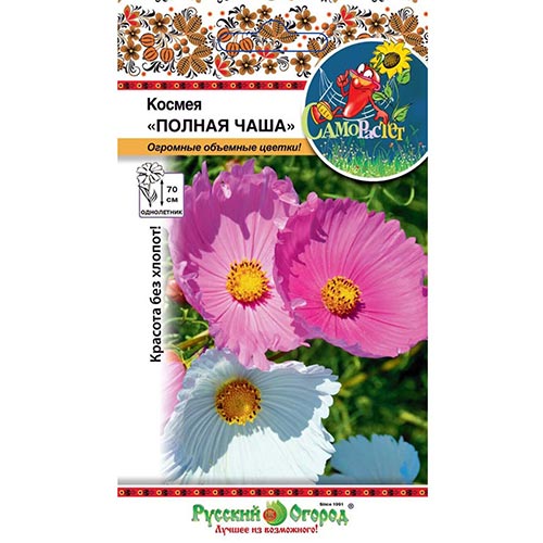 Космея Полная чаша, смесь окрасок артикул фото 1 Космея Полная чаша, смесь окрасок изображение 1 артикул 92542