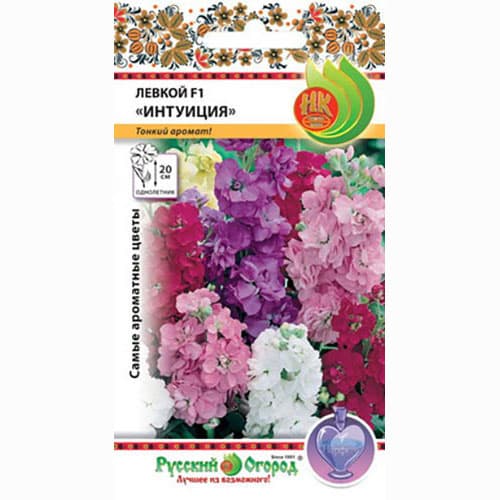 Левкой Интуиция F1, смесь окрасок Русский огород НК артикул фото 1 Левкой Интуиция F1, смесь окрасок Русский огород НК изображение 1 артикул 69944