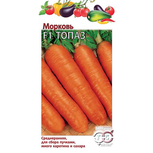 Морковь Топаз F1, семена изображение 1 артикул 91760
