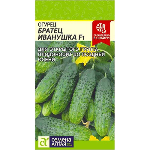 Огурец Братец Иванушка F1 Семена Алтая артикул фото 1 Огурец Братец Иванушка F1 Семена Алтая изображение 1 артикул 78076