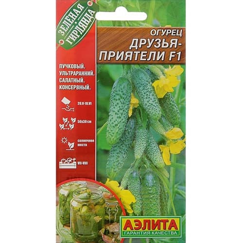 Огурец Друзья-приятели F1 Аэлита изображение 1 артикул 98397