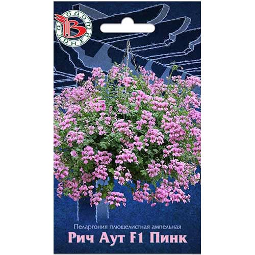 Пеларгония плющелистная ампельная Рич Аут Пинк F1 Биотехника изображение 1 артикул 82702