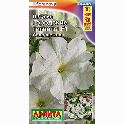 Петуния Городские гиганты белоснежная F1 Аэлита изображение 1 артикул 99040