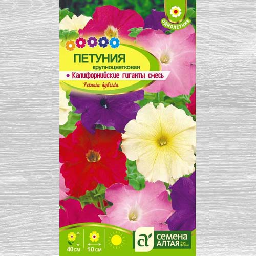 Петуния крупоноцветковая Калифорнийские гиганты, смесь окрасок изображение 1 артикул 78168