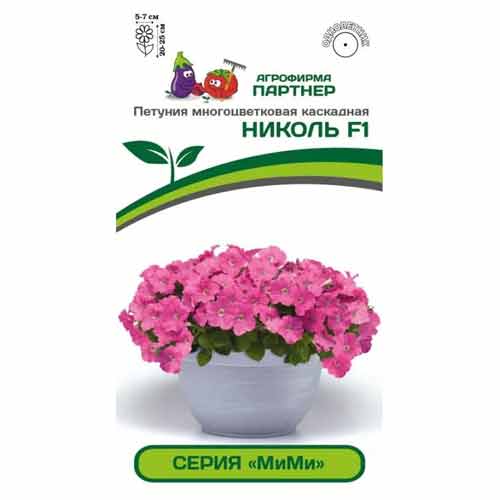 Петуния многоцветковая каскадная МиМи Николь F1 Партнер артикул фото 1 Петуния многоцветковая каскадная МиМи Николь F1 Партнер изображение 1 артикул 40747