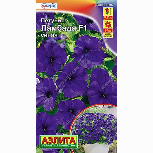 Петуния многоцветковая Ламбада синяя F1 Аэлита изображение 1 артикул 99084