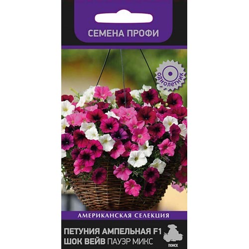 Петуния Шок Вейв Пауэр F1, смесь окрасок изображение 1 артикул 93088