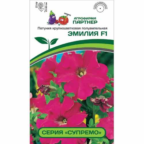 Петуния крупноцветковая полуампельная Супремо Эмилия F1 Партнер изображение 1 артикул 82973