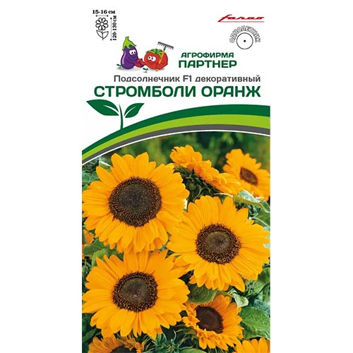 Подсолнечник декоративный Стромболи Оранж F1, семена изображение 1 артикул 92700