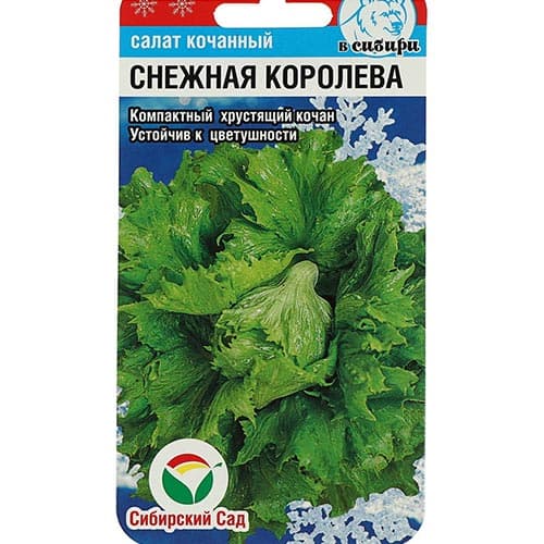 Салат кочанный Снежная Королева Сибирский Сад изображение 1 артикул 94384