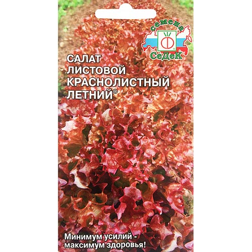Салат листовой Краснолистный летний, семена изображение 1 артикул 93544
