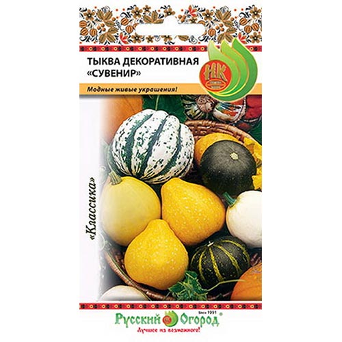 Тыква декоративная Сувенир, смесь окрасок изображение 1 артикул 92636