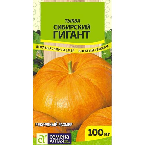 Тыква Сибирский гигант Семена Алтая изображение 1 артикул 78328