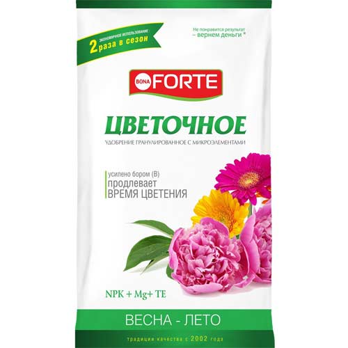 Удобрение Bona Forte цветочное артикул фото 1 Удобрение Bona Forte цветочное изображение 1 артикул 85481