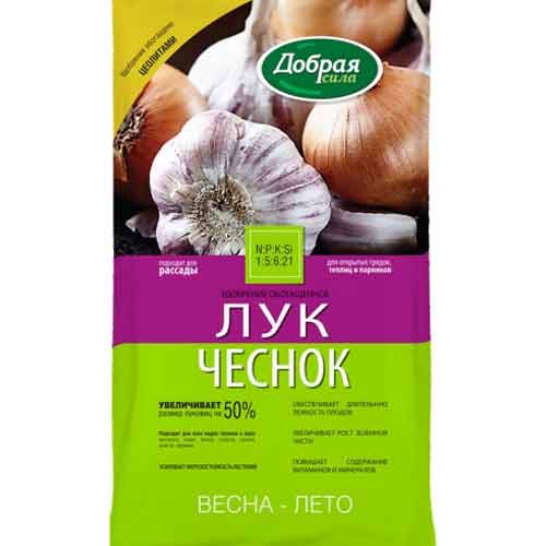 Удобрение Добрая сила лук - чеснок артикул фото 1 Удобрение Добрая сила лук - чеснок изображение 1 артикул 85493