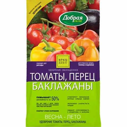 Удобрение Добрая сила томаты - перец артикул фото 1 Удобрение Добрая сила томаты - перец изображение 1 артикул 85495